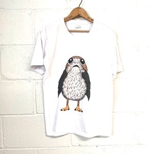 Star Wars Porg white short sleeve T-shirt. B3